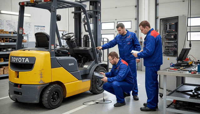 Диагностика погрузчика Toyota 8-й серии